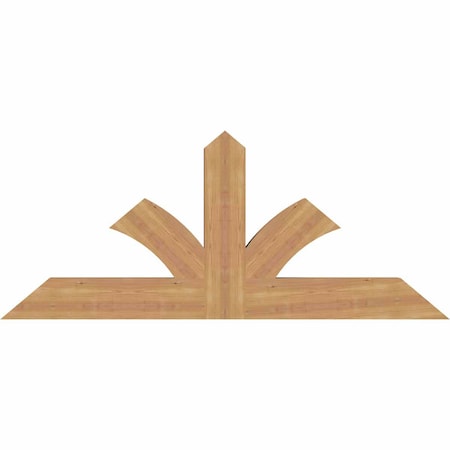 Ekena Millwork Richland Timber Gable Bracket, Western Red Cedar, 60"W x 25"H x 3 1/2"D x 5 1/2"F, 10/12 Pitch GBW060X25X0406RIC00SWR